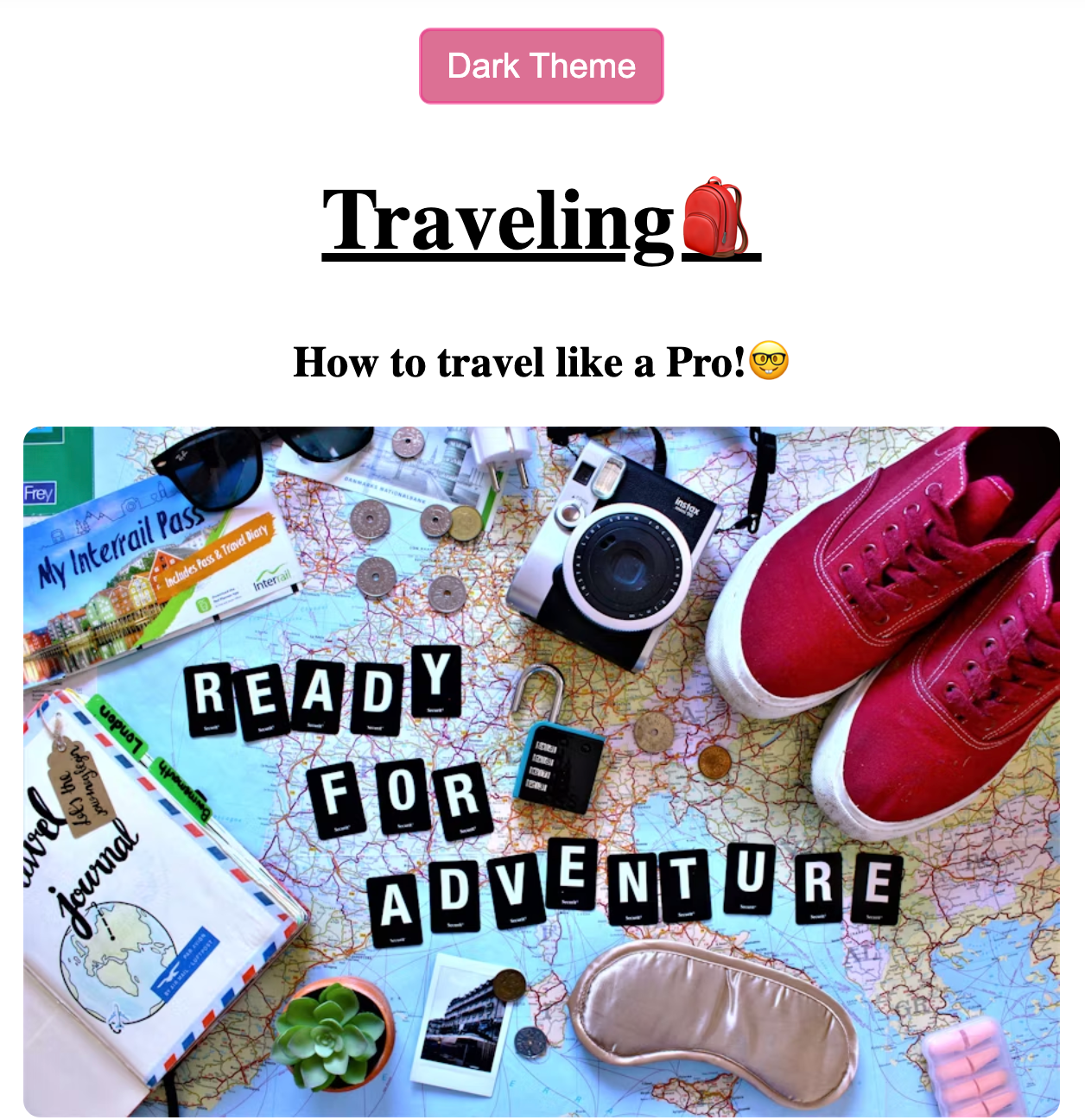 Travel like a Pro project